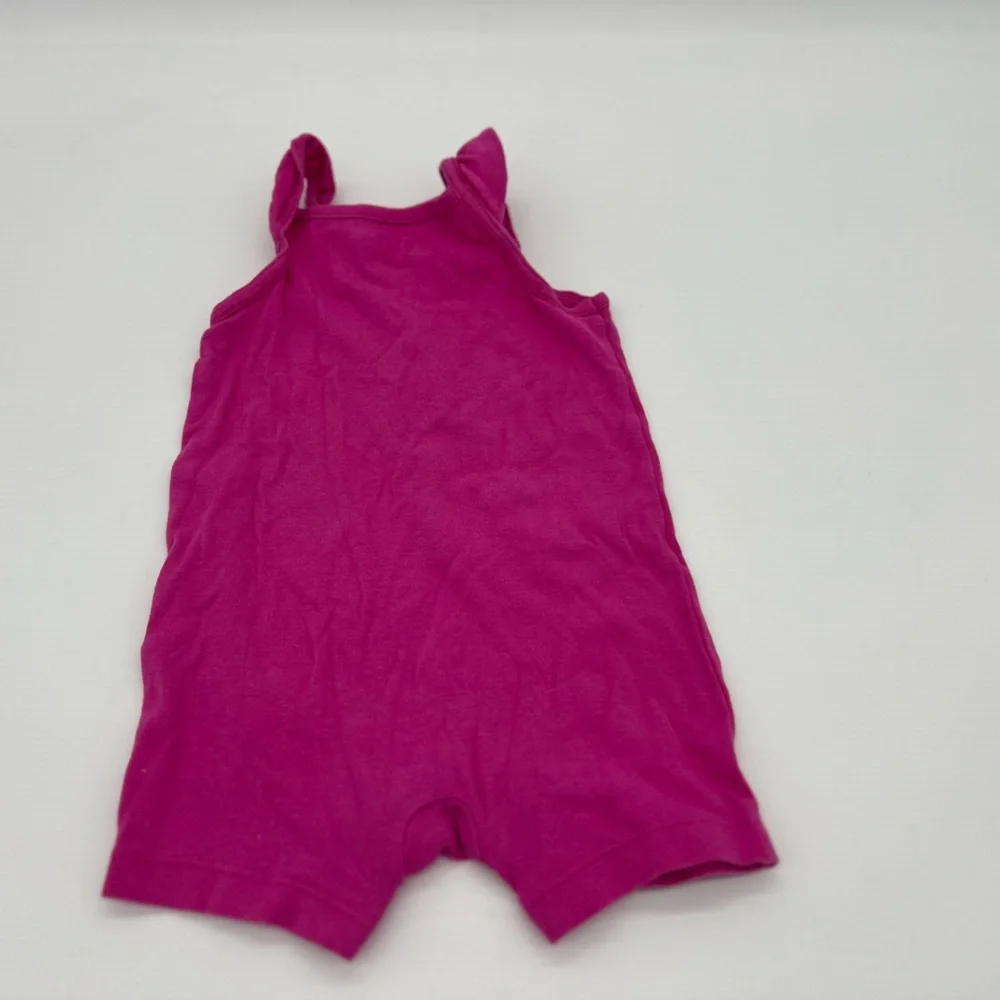 Carters Girls Baby 12 Month Sleeveless Pink Romper